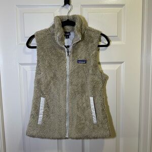 Women’s Patagonia Los Gatos Fleece Vest Cream Tan Size Medium Fall Winter